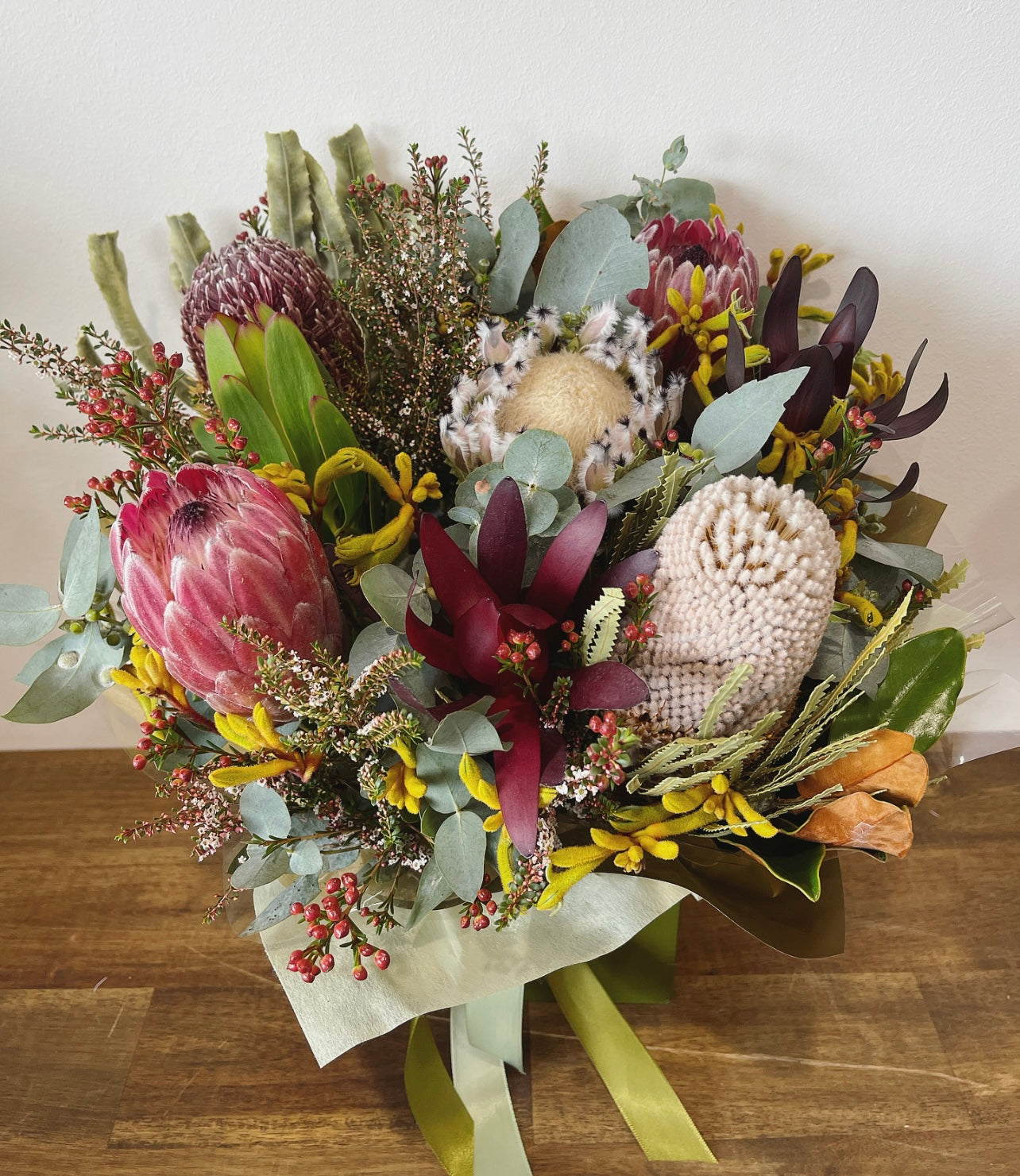 Native floral boxed arrangement